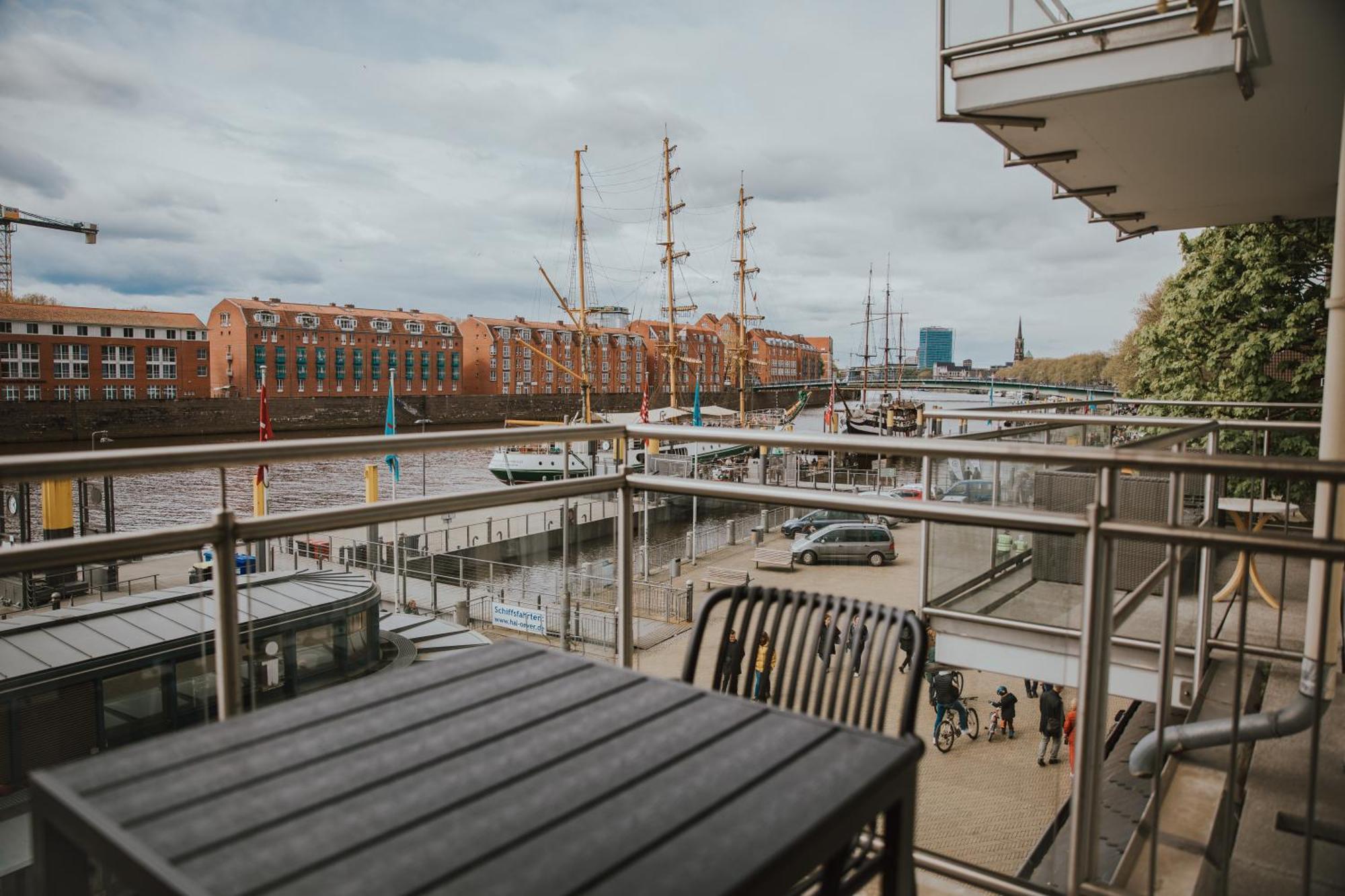 ברמן Moderne Wohnung Mit Weserblick Und Uferpromenade מראה חיצוני תמונה